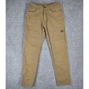 Black Ovis Pants Men 32x32 Brown Tan Double Knee Canvas Hunting 3D Field Stretch